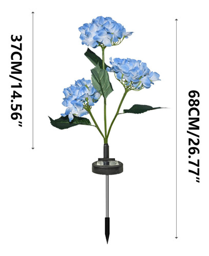 Lámpara U 7010 Con 3 Cabezales Con Forma De Hortensia Simula