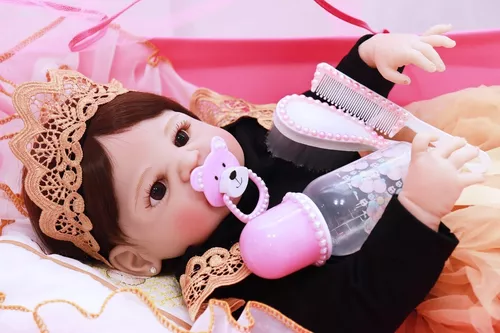 Bebe Reborn Realista Princesa Membros Silicone - Bolsa Luxo