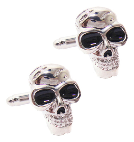 Gemelos De Calavera De Esqueleto De Metal De Cobre Para