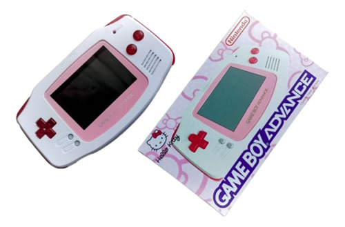 Carcasa Edición Hello Kitty + Caja Para Gameboy Advance Gba 