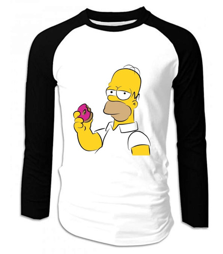 Camiseta Homero Simpson Manga Larga Camibuso 
