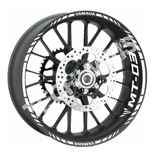 Imagem 1 de 1 de Kit Adesivos De Rodas Friso Yamaha Moto Mt-03 Mt 03 Slider