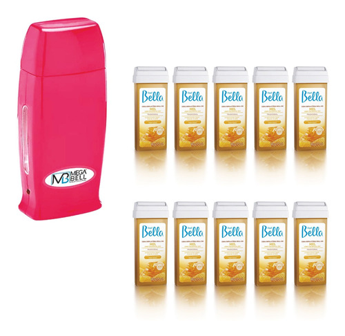 Kit Rollon Pink + 10 Refil Mel - Mega Bell