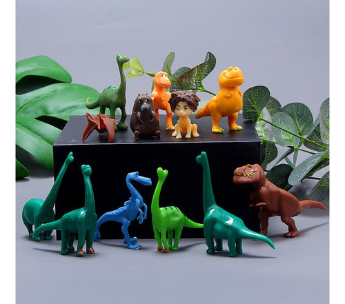 Imagen 2 de 10 de 12 Piezas De Decoración Para Tartas De Cumpleaños Con Dinosa