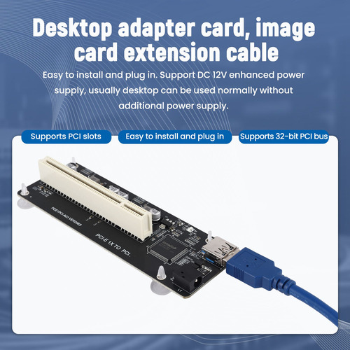 Tarjeta Pcie Pci-e Pci Express X1 A Pci Riser Tarjeta De Bus