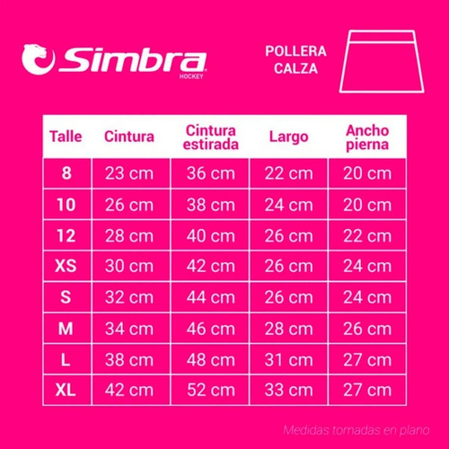 Pollera De Hockey Tenis Con Calza Simbra Mujeres Femenina