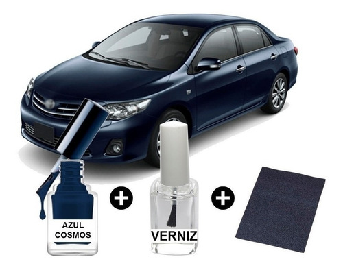Imagem 1 de 1 de Tinta Tira Risco Automotiva Corolla Azul Cosmos