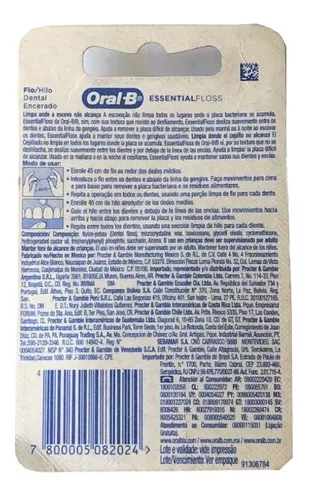 Comprar Hilo Dental Oral-B Essential Floss Con Cera Sin Menta - 50M