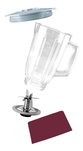 Imagen 3 de 4 de Licuadora Man 1.5 Litros Motor 500w 3 Velocidades Vino