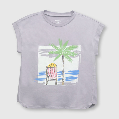 Polera De Niñas Playa Lila (2 A 12 Años)