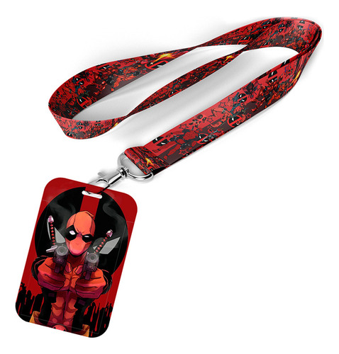 Porta Carnet Y Lanyard Deadpool Marvel Porta Documentos