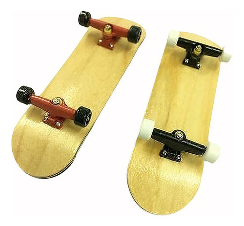 Lote De 2 Piezas Con Ruedas Madera Arce Deck Fingerboard Pat