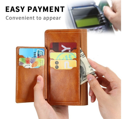 Funda De Cuero Para iPhone Cartera Con Ranura Para Tarjetas