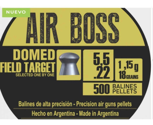 Lata 500 Unid.postones Domed Field Target Air Boss-5,5 Mm.