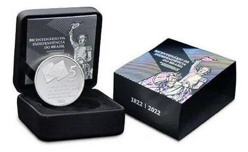 Moneda de plata de cinco reales con motivo del bicentenario de la independencia