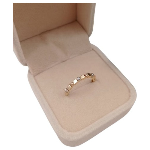 Anillo Con Bolas Diamantadas Tres Colores De Oro 18k