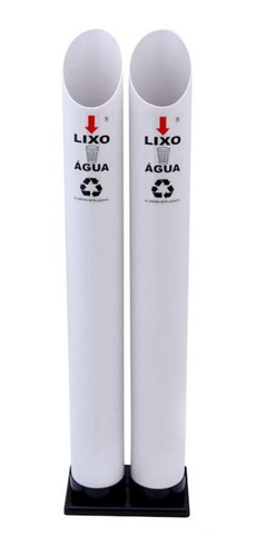 Imagem 1 de 4 de Lixeira Pvc Copos Reciclavel Descartaveis Duplo Água 200ml