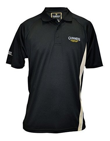 Camiseta De Golf Guinness Performance Black And Cream