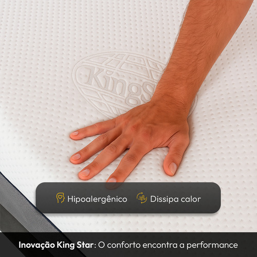 Cama Box + Colchão Smart Comfort Kig Star Solteirão 096x203