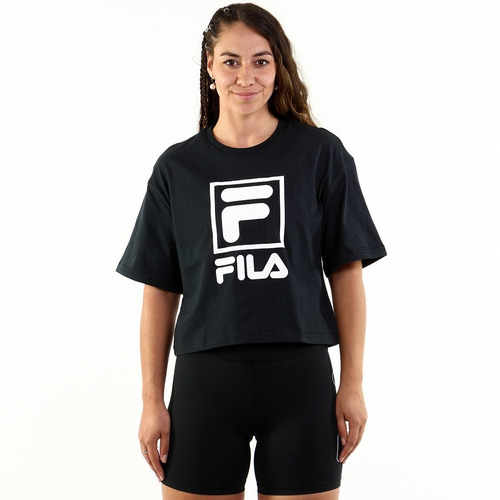 Remera De Mujer Fila Stack New Preto