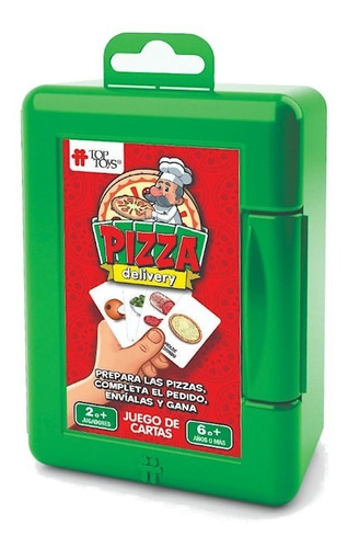 Imagen 1 de 4 de Juego De Cartas Pizza Delivery Estuche Plastico Top Toys Edu