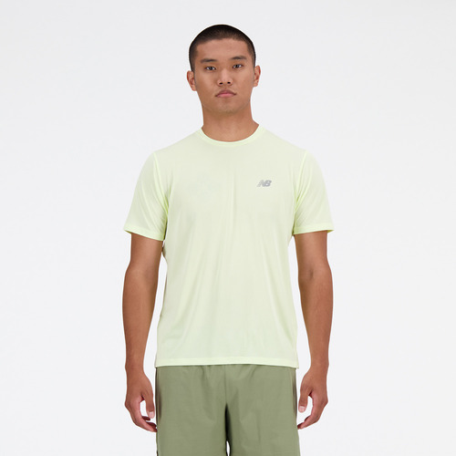 Polera Hombre Running New Balance Mt41253lh3 Amarillo