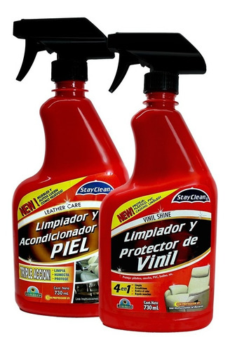 Kit Limpiador Protector Para Piel Y Vinil - Stay Clean 2 Pzs