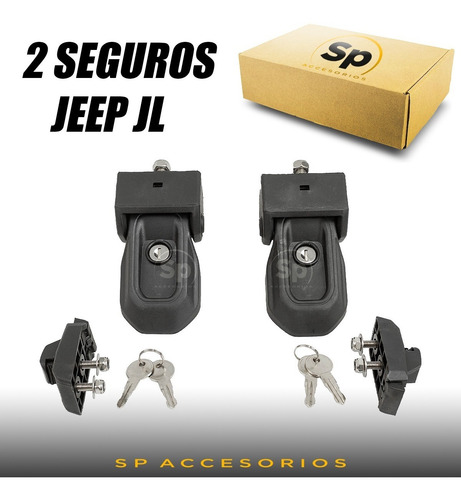 Imagen 6 de 10 de Seguro De Cofre Laterales Jeep Jl 2019/2020 Con Llave Chapa