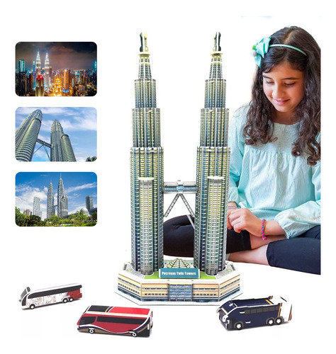 Juguetes De Puzzle Rompecabezas 3d Didacticos Torres Gemelas