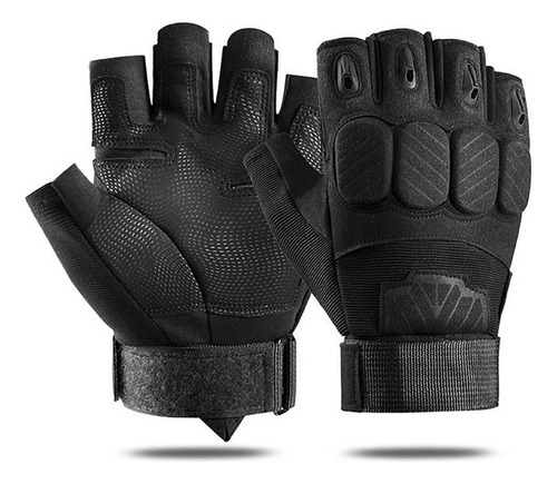 Guantes Tácticos Medio Dedo Pu Protección Antideslizante