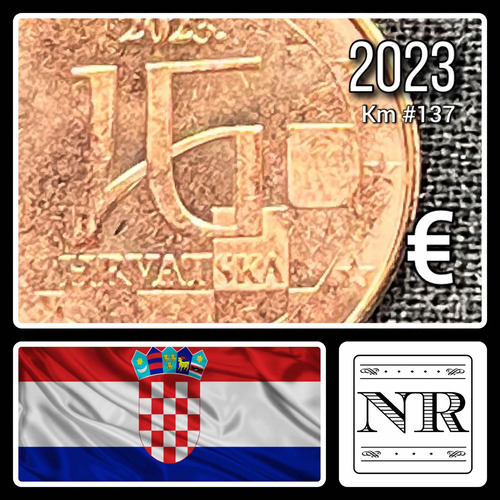 Croacia - 5 Euro Cents - Año 2023 - Km #137 - Monograma