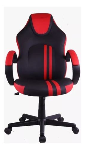 Silla Gamer Pc Oficina Howard Kw7035 Cuero Roja Apoyabrazos