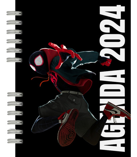 Agenda Spiderman Miles Morales + Chapita De Regalo