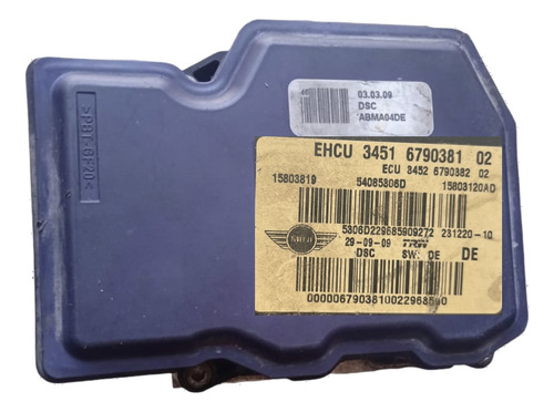 Modulo Abs Mini Cooper 2008 2009 2010 - 2012 3451 6790381 (Usado)