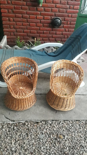 Par De Sillones De Mimbre Para Niños Muy Buen Estado (Usado)