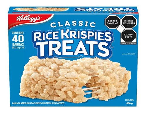 Kellogg's Barras Arroz Inflado Rice Krispies 40 Pzas De 22 G