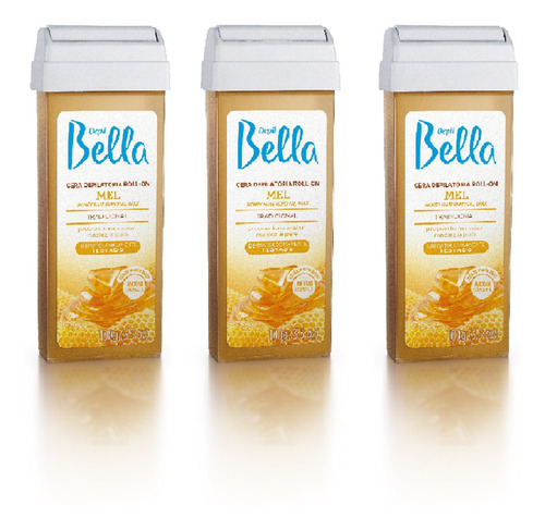 Kit Depil Bella (3 Refil Cera Mel + Lenço Falso) Depil Bella