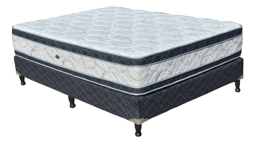 Conjunto Sommier 2p Viggo Platinum 130x190 Espuma 120kg 33cm