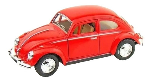 Volkswagen Classical Beetle 1967 Escala 1:32 Kinsmart Rojo
