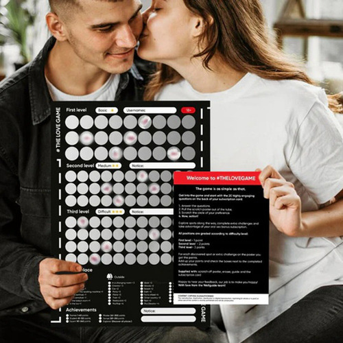 El Juego De Pósters Scratch Off De The Love Game Para Pareja