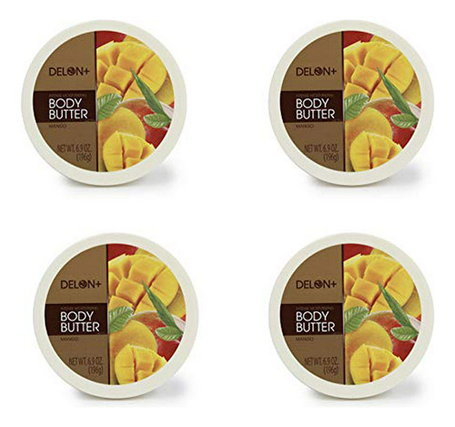 Manteca Corporal Hidratante Intensa De Mango, Paquete De 4