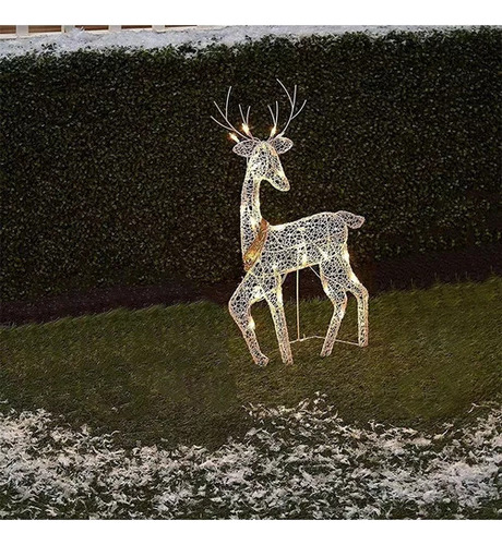 Juego De 3 Piezas De Alces Decorativos Para Jardín Navideñoy