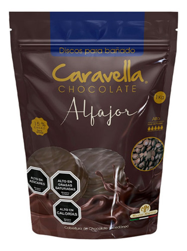 Cobertura De Chocolate Semi Amargo 1kg Caravella