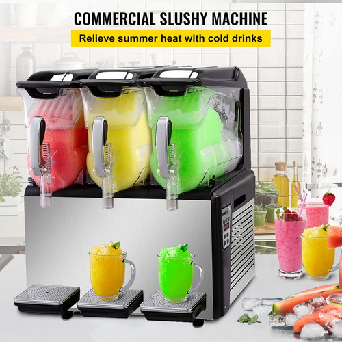 Slushy Machine, 10l* 3 Tanque Slushie Máquina Para El Hogar,