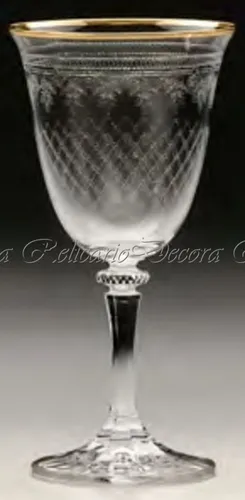 Conj. Completo Taças Cristal Bohemia Filetes Com Detalhes