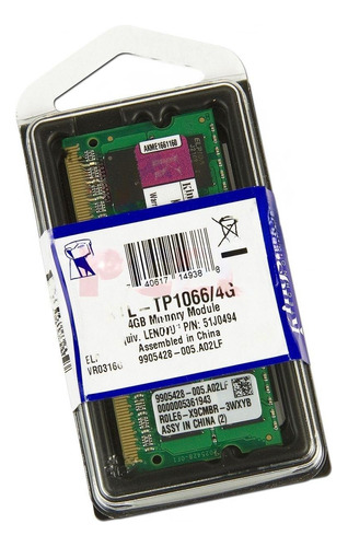 Memoria Ram Kingston 4gb Pc3-8500s 1066mhz Ktl-tp1066/4g