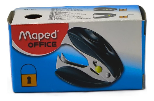 Saca Broches Maped Office Saca Grapas Con Boton De Bloqueo Negro