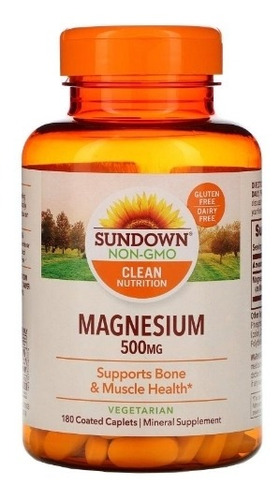 Sundown Non-gmo Magnesio 500mg 180 Tabletas 