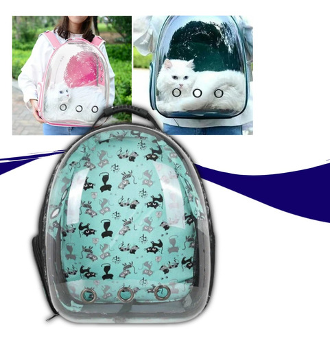 Mochila Pet Visão Panorâmico Astronauta Color Dog Cat