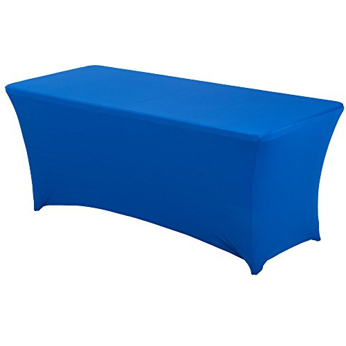 Cubierta Rectangular De Licra Mesa (5 Pies, Azul Real)